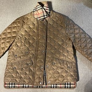 Brown Burberry Coat. 6Y Girls.